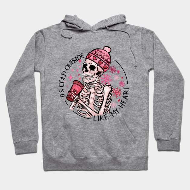 Funny Skeleton Valentine Hoodie by bellofraya